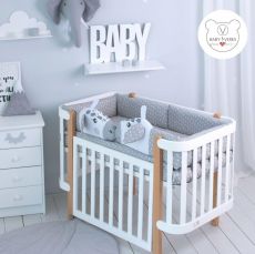 Дитячий постільний комплект Veres Love is grey 6 одиниць